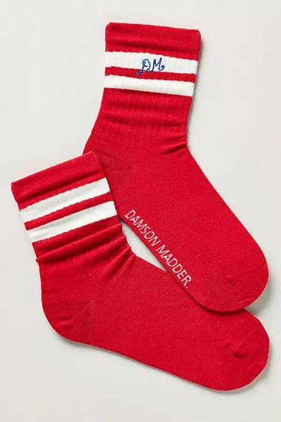 Damson Madder Sporty Socks In Red
