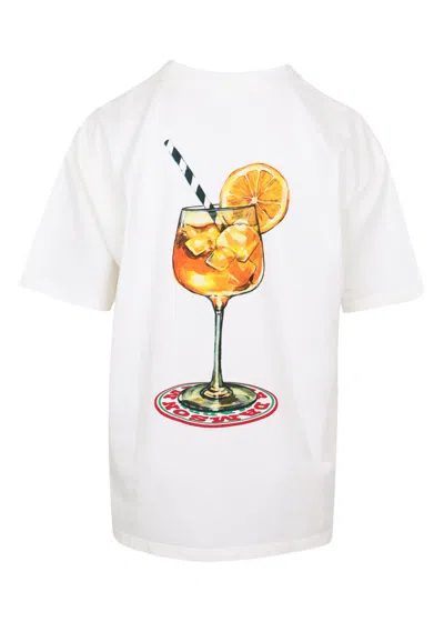 Damson Madder Spritz Boyfriend Tee In White