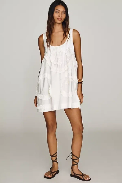 Damson Madder Stella Cotton Mini Dress In White