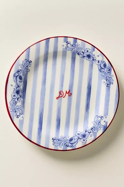 Damson Madder Stoneware Dessert Plates In Blue