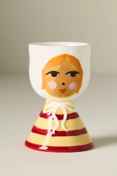 Damson Madder Stoneware Egg Cup In Multi