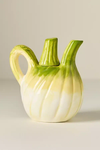 Damson Madder Stoneware Fennel Creamer In Green