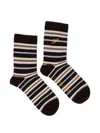 Damson Madder Striped Socks In Multi