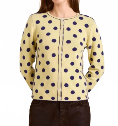 Damson Madder Tabitha Reversible Cardigan In Butter In Yellow
