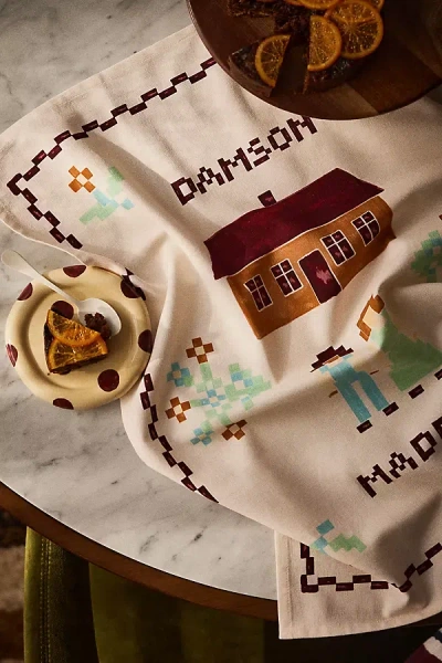 Damson Madder Tea Towels, Set Of 2