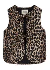 Damson Madder Tilly Leopard-print Cotton Gilet In Leopard