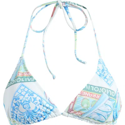 Damson Madder Triangle Bikini Top In Blue