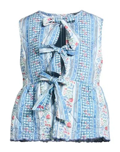 Damson Madder Woman Vest Slate Blue Size 8 Organic Cotton