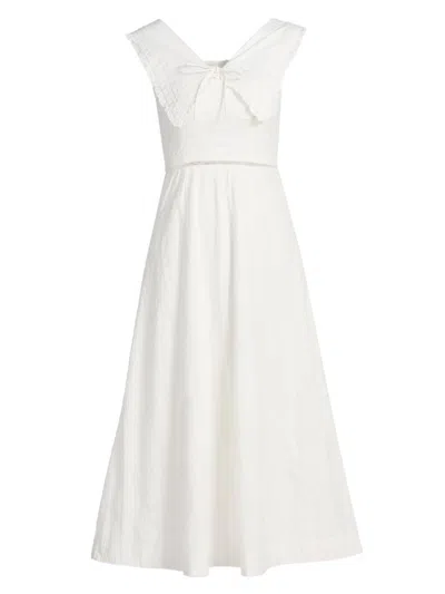 Damson Madder Women's Fan Fan Midi-dress In Gray