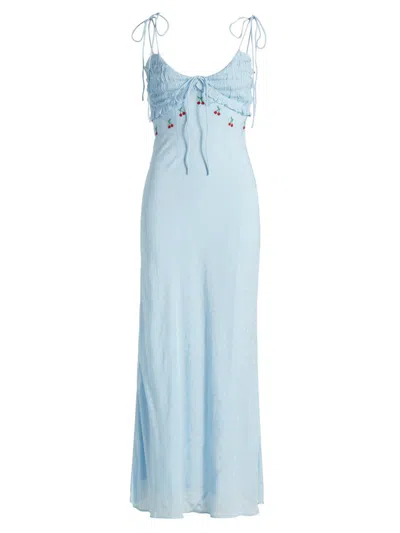 Damson Madder Women's Isabella Slip Midi-dress In Blue