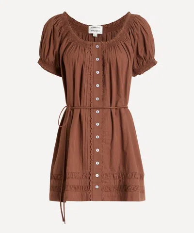 Damson Madder Women's Jayne Choc Mini Dress In Brown