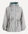 Damson Madder Womens Multi Liu Check-pattern Woven Raincoat In Elderberry Check