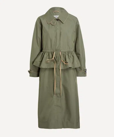 Damson Madder Women's Myrtle Trench Coat In Green