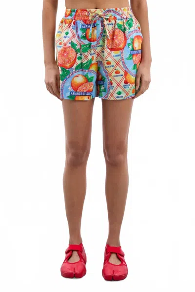 Damson Madder Women's Orange Wrappers Short In Multicolor