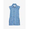 Damson Madder Hera Oversized Denim Gilet Jacket In Blue