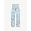 Damson Madder Womens Drew Straight-leg Denim Jeans Camo