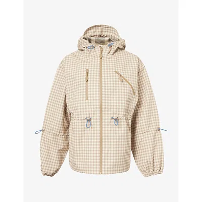 Damson Madder Womens Matilda Gingham Waterproof Raincoat Brown