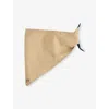 Damson Madder Womens Navy Ella Embroidered-logo Cotton Headscarf