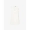 Damson Madder Womens Blondey Broderie-anglaise Cotton Mini Dress Off White In Off White