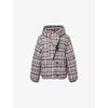 Damson Madder Womens Multi Pearl Hooded Shell Jacket In Blue