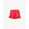 Damson Madder Womens Mafalda Cherry-print Cotton Boxer Shorts Red In Red
