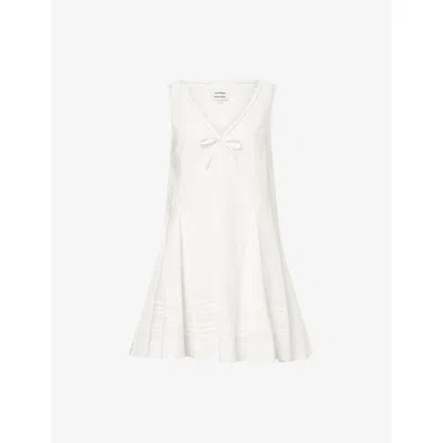 Damson Madder Womens White Raven Cotton Mini Night Dress