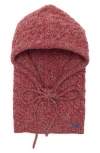 Damson Madder Wool Hood In Red