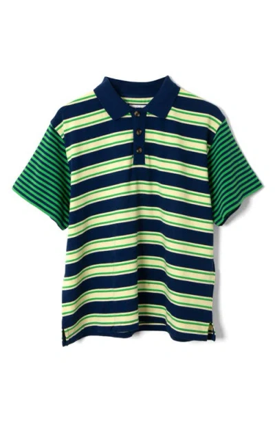 Damson Madder Zia Mix Stripe Rugby Polo In Multi