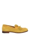 Damy Man Loafers Ocher Size 9 Soft Leather In Yellow