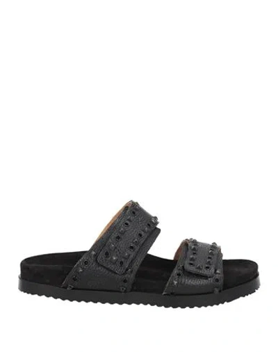 Damy Man Sandals Black Size 8 Soft Leather