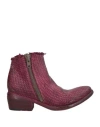 Damy Woman Ankle Boots Plum Size 7 Leather In Purple