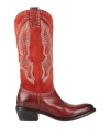 Damy Woman Boot Brick Red Size 10 Leather In Red