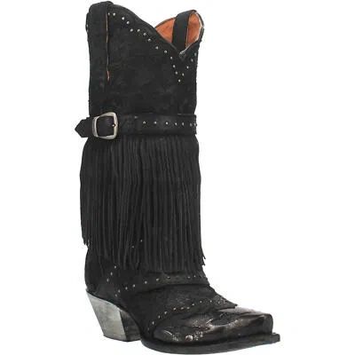 Pre-owned Dan Post Bed Of Roses Womens Leather Boot Dp4047 In Black