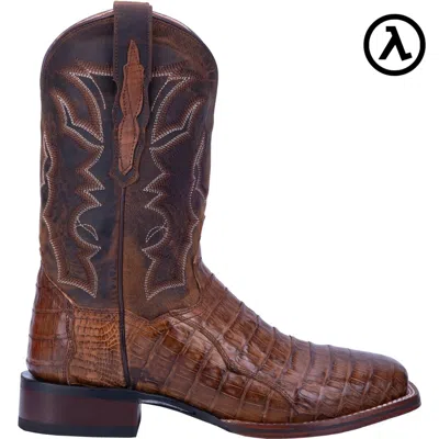 Pre-owned Dan Post Kingsly Men's Caiman Leather Western Boots Dp4807 All Sizes - In Brown