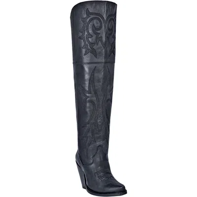 Pre-owned Dan Post ® Ladies Jilted Black Snip Toe Boots Dp3789