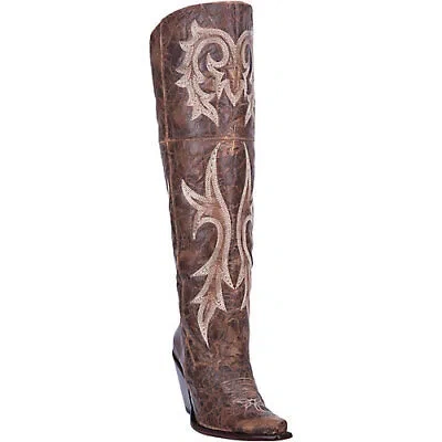 Pre-owned Dan Post Ladies Jilted Snip Toe Boots In Brown