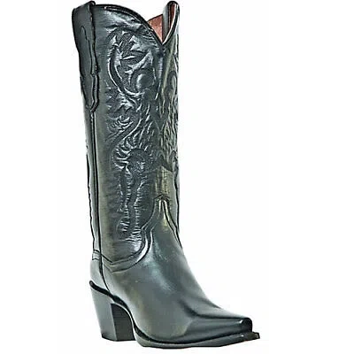 Pre-owned Dan Post Ladies Maria Western Boots In Black