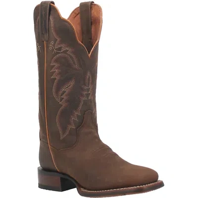 Pre-owned Dan Post Ladies Tan Cowboy Boots Leather Square Toe Dp4572