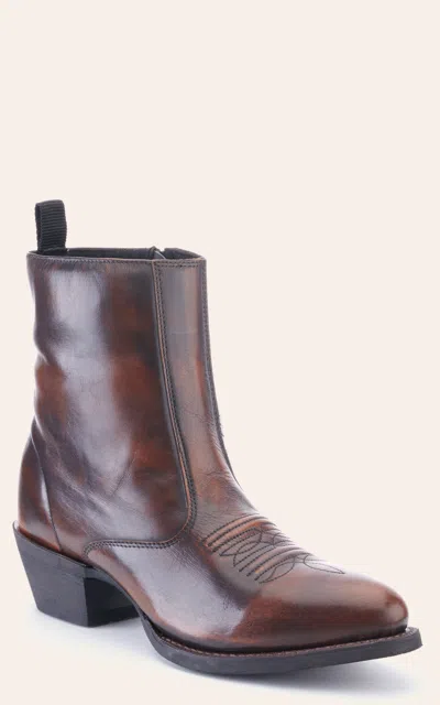 Dan Post Laredo Men's Fletcher Marbled Brown Zip Up R-toe Cowboy Boot