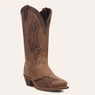 Dan Post Laredo Women's Coyote Creek Tan Snip Toe Cowboy Boots In Brown