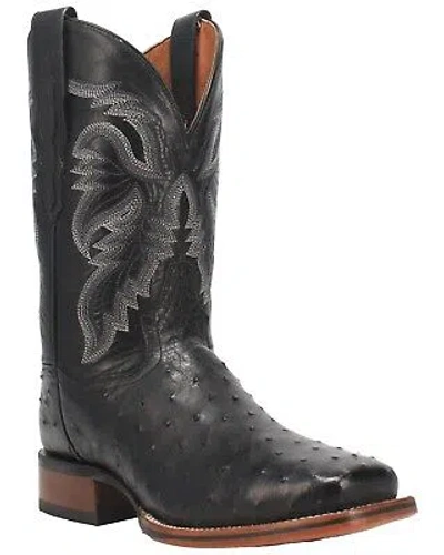 Pre-owned Dan Post Men's Alamosa Western Boot - Broad Square Toe Black 9 D