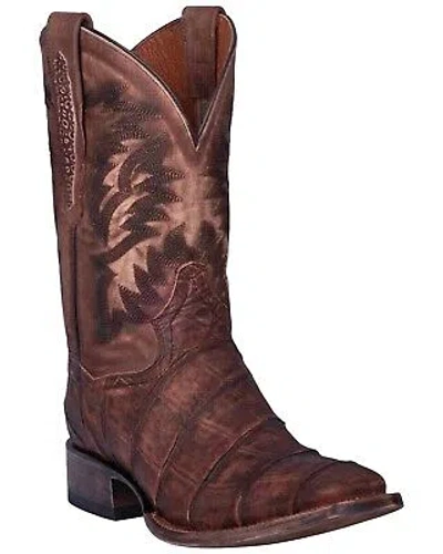 Pre-owned Dan Post Men's Albert Western Boot - Square Toe Brown 7.5 D