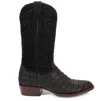Dan Post Men's Alvis Sueded Caiman Exotic R-toe Western Boot In Black