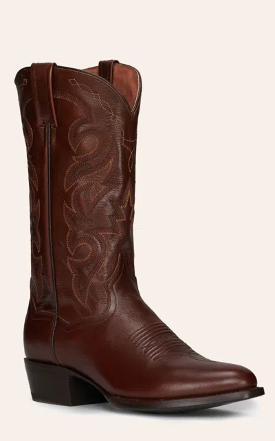 Dan Post Men's Antiqued Tan Round Toe Cowboy Boot In Brown