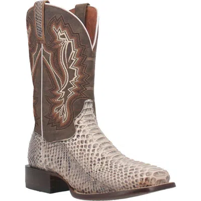 Pre-owned Dan Post Men's Brutus Python Boot Dp4917 In Natural/brown