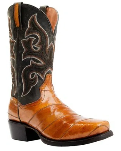 Pre-owned Dan Post Men's Camel Eel Exotic Western Boot - Square Toe - Dps699 In Brown