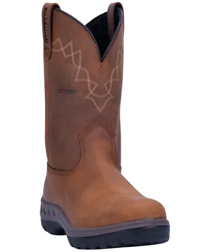 Pre-owned Dan Post Men's Cummins Waterproof Western Work Boot - Soft Toe - Dp62504 In Brown
