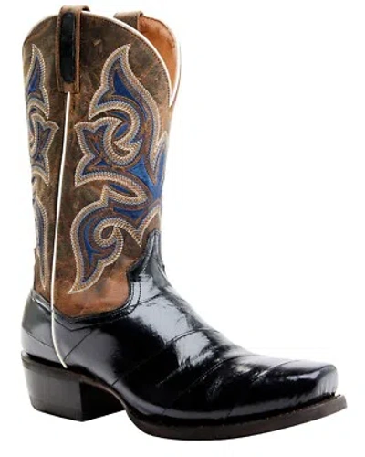 Pre-owned Dan Post Men's Eel Exotic Blue Western Boot - Square Toe - Dps700 In Multicolor