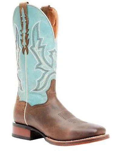 Pre-owned Dan Post Men's Embroidered Western Performance Boot - Broad Square Toe - Dp4972 In Brown