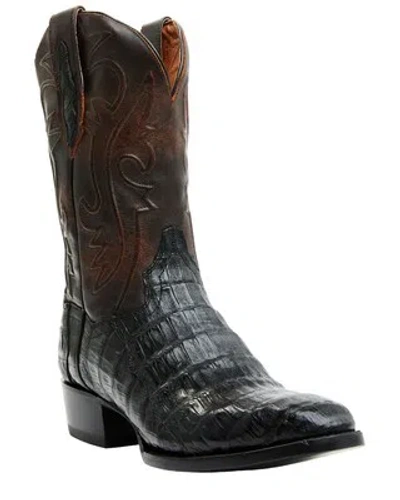 Pre-owned Dan Post Men's Exotic Caiman 12&quot; Western Boot - Medium Toe - Dp80501 In Black